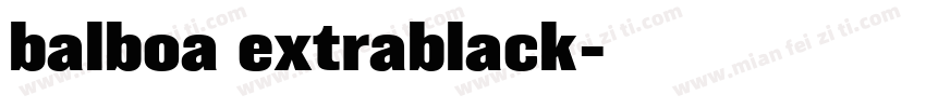 balboa extrablack字体转换